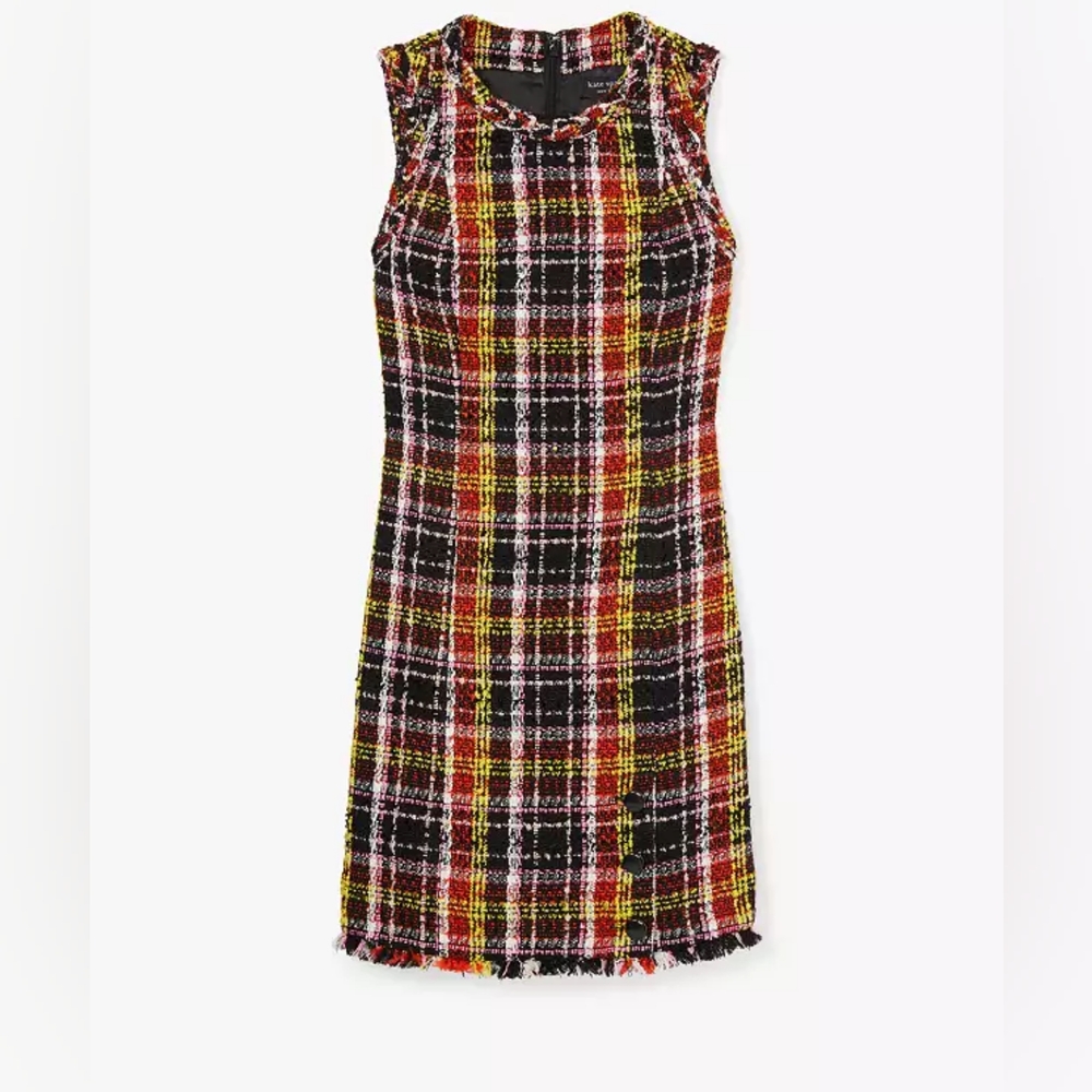 Kate Spade Art Plaid Tweed Dress